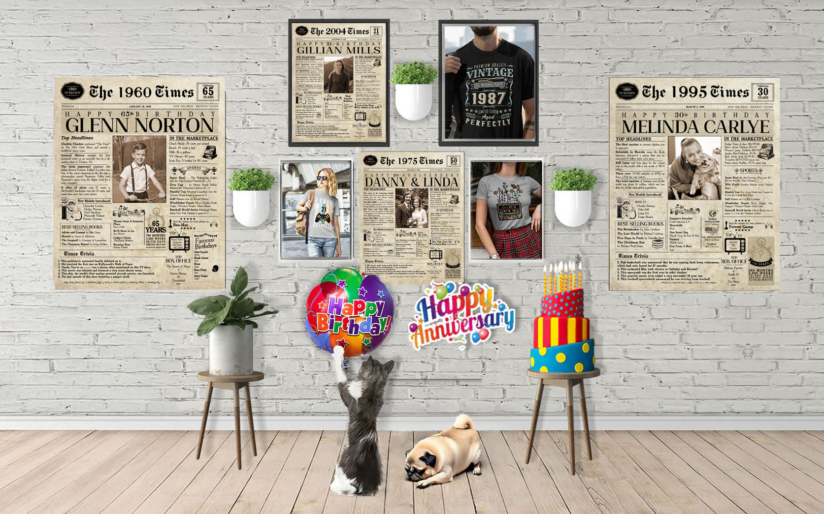 Custom Birthday Gifts. Personalized Anniversary Gifts.