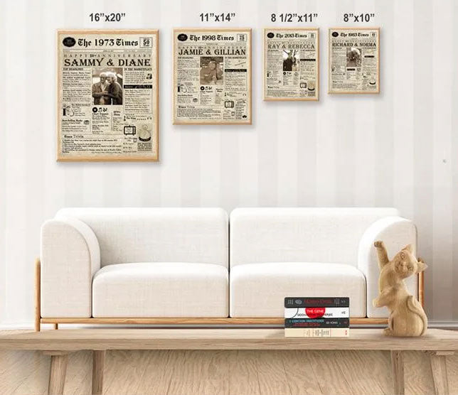 Birthday Newspaper Sizes