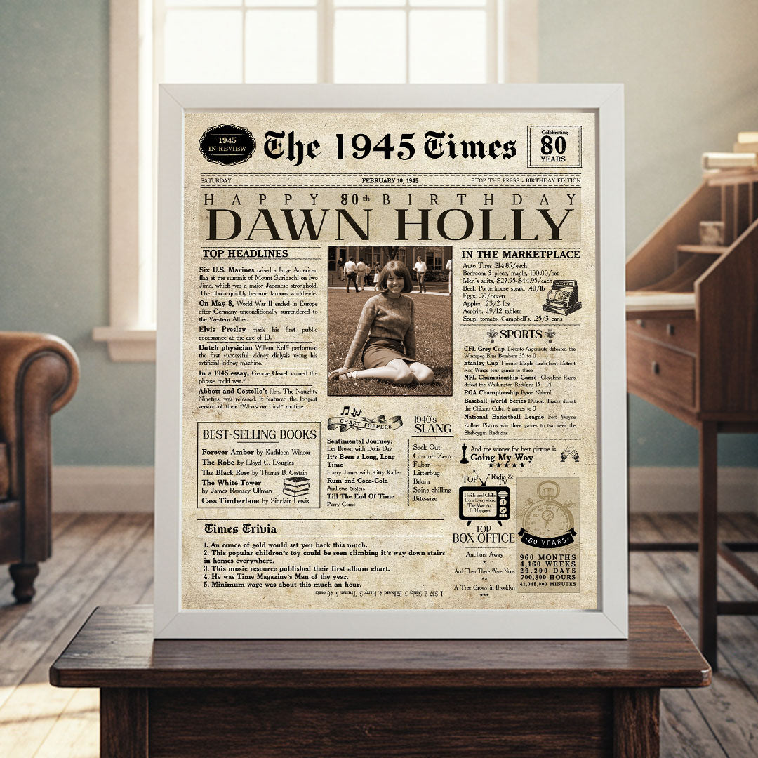 80th Birthday Newspaper.